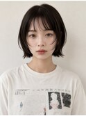 ボブレイヤーハッシュカット切りっぱなしボブ面長20代30代渋谷