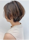 short(ハイライト、マッシュショート、グラデーションカラー)