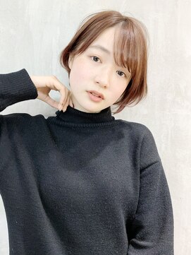 アイティー バイ アルバム 中野店(IT by ALBUM) 王道ショート_耳かけウェーブパーマフォギーベージュ_66864