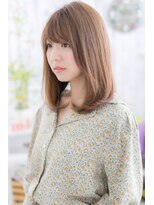 ミック ヘアアンドビューティー 大山店(miq  Hair&Beauty)&nbsp;ナチュラルかわいい♪ベージュ系カラー透け感ワンカールロブb