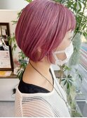 ピンキーショート/ブリーチ一回/イルミナカラー/ブロッサム