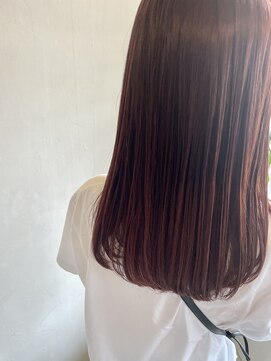 アオゾラヘアー フジサキグウ(AOZORA HAIR FUJISAKIGU) ガーネットレッド バイオレット 髪質改善 艶髪 ブリーチ無し