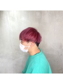 アンダーバーホワイトモデ 河内長野(_WHITE mode) ※メンズ派手髪　アニメカラーピンク