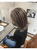 ハイライト/ミディアムボブ/10代/20代/30代/ボブ/和歌山#K2YV
