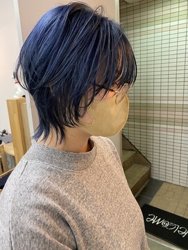 キューズ クラブ(cuz KLUB) 【cuzKLUB】マッシュウルフブルーサファイヤこなれヘア〔池袋〕