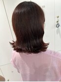 [OCEAN Hair&Life藤原純]癖毛を活かした伸ばしかけボブピンク☆