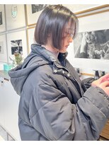 縮毛矯正　切りっぱなしボブ