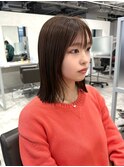 ヘイリーボブベージュぷつっと大人ボブ20代30歳