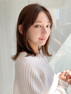 エトラ 渋谷店(etora) 前髪 外ハネボブ チェリーブラウン ミニウルフ"