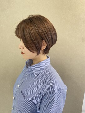 ロッコ 船橋駅(Rocco) 艶ショートボブ　ブリーチなしカラー