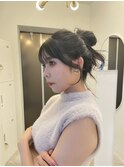 市野瀬裕奈/博多韓国ヘア/顔周りカット/ヘアセット/暗めカラー