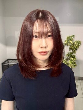 ヴェイン 渋谷(vain) レッドブラウン×ミディアムレイヤー