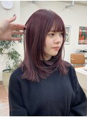 ブリーチなしWカラー10代20代ピンクパープル/akane
