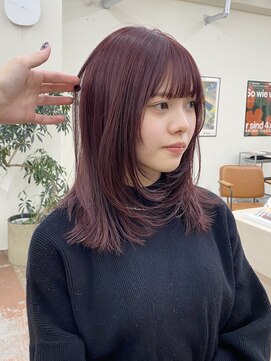 パークレーン アイス イヴェン(park lane ICI yeven) ブリーチなしWカラー10代20代ピンクパープル/akane