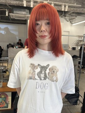 エルメ クラマエ(Elme) レイヤーボブ×ビビッドオレンジ