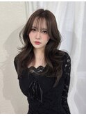 20代30代柔らかグレージュ韓国レイヤー顔まわりレイヤー