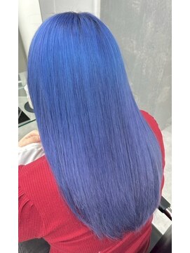 【ハイトーンブルー】ダブルカラー/１ブリーチダブルカラー