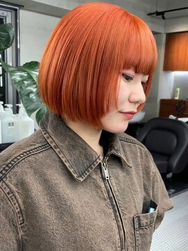 ニコ トウキョウ 渋谷(nico TOKYO) ダブルカラーチェリーレッドオレンジブラウン韓国レイヤーロング