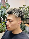 メンズショート/ハイトーン/メッシュ/フェード/20代/30代/40代