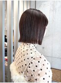 酸性ストレート/縮毛矯正/ボブ/ミディアム/切りっぱなし/横浜