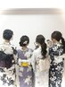 浴衣着付け＋通常ヘアセット￥4400