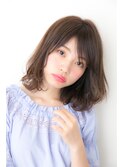 大人かわいい/ふわミディ/黒髪/ミディアム/簡単スタイリング