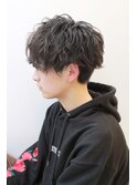 ミディアムスマートマッシュ ウルフ スパイラルパーマ