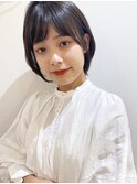 大人かわいいナチュラルショートボブ