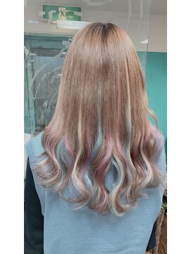 ルフレ 新宿本店1st(Reflet) 《パステルカラー×プルエクステ》#新宿#新宿三丁目#髪質改善