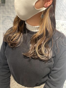 ロンドルーチェ 心斎橋(Lond luce) ダークアッシュ/ミディアムレイヤーカット［髪質改善/縮毛矯正］