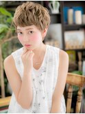 外国人風ハイライト小顔春パーマショートc5川口20代30代40代!