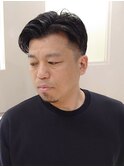 ツイスパセンターパートマッシュ波巻きダウンパーマメンズ目黒