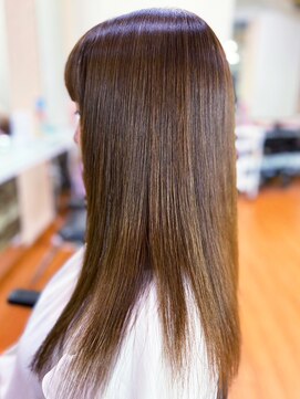 アークスヘアー 20代30代40代アッシュブラウン髪質改善カラー艶感ストレート