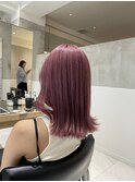 【有坂映哉】透明感ピンクラベンダー/韓国風ミディアムレイヤー