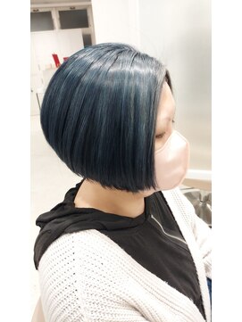 アース 菊名店(HAIR&MAKE EARTH) ブリーチブルーカラー