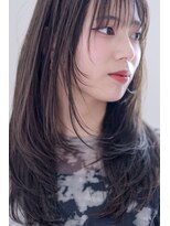 たさわ堂&nbsp;顔まわり/レイヤーカット/セミロング/柔らかい/ストレート　菊岡