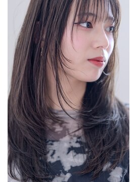 たさわ堂 顔まわり/レイヤーカット/セミロング/柔らかい/ストレート　菊岡