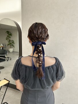 クム 横浜(qumu) 【qumu MARIKO】ゆるふわ編み下ろし×お呼ばれヘアセット