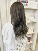 福山Caary夏先取りハイライト透明感シルキーベージュロングヘア