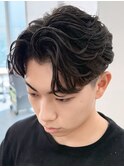 奈良men'sフェザーパーマフェザーショート