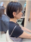 □ ショート/ハイライトカラー/白髪/白髪ぼかし/くびれヘア
