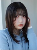 20代30代40代◎くびれヘア黒髪似合わせカット顔まわりレイヤー