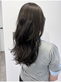 ダークカラーアッシュグレージュ＊ミックス巻きウェーブ/明大前