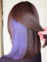 エノア 東京(ENORE) ミディアム|パープル|インナーカラー|インナーカラーパープル