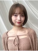 ボブレイヤーストレートぱっつんボブココアブラウンIB-40