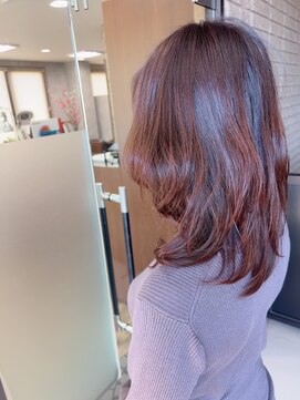 アミリー 成田美郷台店(Amily) 赤茶色 ニュアンス ウェーブ艶髪20代30代40代50代60代