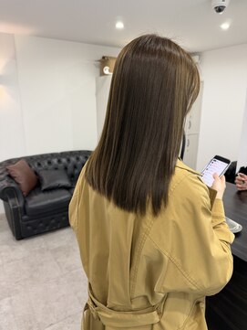 グランドライン(GRAND LINE) ブリーチなし　オリーブ　アッシュ　明るめ