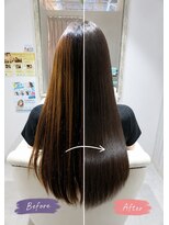 ロアゾブルー(L'oiseau Bleu)&nbsp;乾かすだけでまとまる。自然な艶が続く髪質改善ストレート