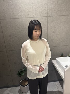 ウニュ(unu.) ミニボブ、髪質改善、ブリーチなしカラー