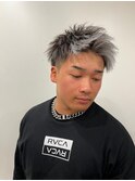 ツーブロック短髪モテるスーツ束感メッシュシークレットパーマ